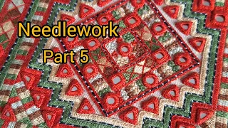 Circle mirrorwork tutorial,  Balochi needlework, hand embroidery