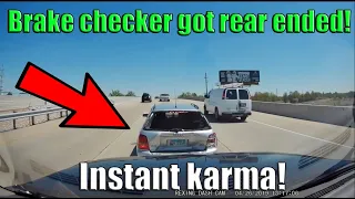 Semi Trucks and Cars Brake Checked - ROAD RAGE or INSURANCE SCAM fail? | Instant Karma /Justice 2019