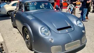 400 HORSEPOWER EMORY MOTORSPORTS - EMORY OUTLAW PORSCHE 356 RSR WIDEBODY TWIN TURBO Revving!