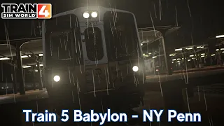 Train 5 Babylon - NY Penn - LIRR Commuter - M9 - Train Sim World 4