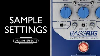 BASSRIG Super Vintage  - Sample Settings with Ian Allison