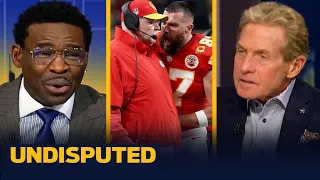 Travis Kelce yells & bumps into Andy Reid on sidelines after Chiefs fumble | NFL | UNDISPUTED