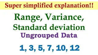 Measures of Dispersion (Ungrouped Data) | Basic Statistics