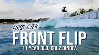 11 YEAR OLD LANDS THE FIRST EVER FRONT FLIP IN SURFING