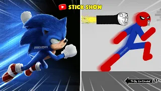 Best Falls | Sonic vs Stickman | Stickman Dismounting Highlight and Funny Moments #19