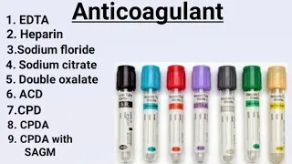 Anticoagulants || Types of Anticoagulants || Uses of Anticoagulants