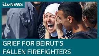 Beirut: A city mourns its firefighters, killed trying to save others | ITV News