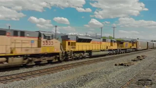 4k Drone Trains - Clearfield Utah / Train Audio Included!