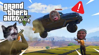 Grand Theft Auto V Funny Moments - Rockets VS Insurgents! I GOT BULLIED