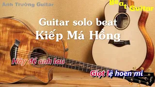 Karaoke Tone Nữ Kiếp Má Hồng - TLong Guitar Solo Beat Acoustic | Anh Trường Guitar