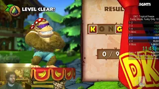 Donkey Kong Country: Tropical Freeze Funky Only Speedrun in 1:25:33