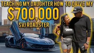 Teaching my daughter how to drive my $700,000 SVJ Roadster😱