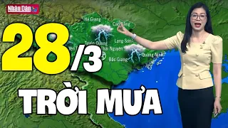 Dự báo thời tiết hôm nay và ngày mai 28/3 | Dự báo thời tiết đêm nay mới nhất