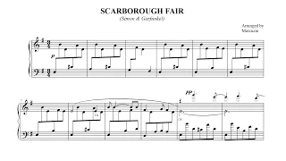 “Scarborough Fair” (arr. Mercuzio) FREE SHEET MUSIC - P. Barton, piano