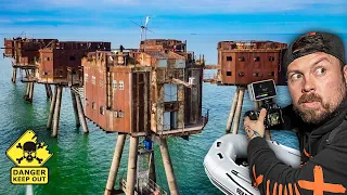 SNEAKING on board RED SANDS ABANDONED FORTS | CRAZY ADVENTURE