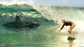 Tiburón enojado ataca a surfista desprevenido | Miedo profundo | Clip en Español 🔥 4K