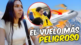 VIAJAMOS EN EL VUELO MÁS PELIGROSO DEL MUNDO Y ESTO PASÓ 🤯💥 Cecia Loaiza