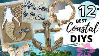 12 BEST COASTAL DIYS/BEACH ROOM DECOR/NAUTICAL DIYS/DOLLAR TREE BEACH DIYS