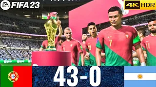 FIFA 23 -PORTUGAL 43-0 ARGENTINA !  FIFA  WORLD CUP FINAL 2022 QATAR  ! PS5 4K HDR GAMEPLAY!