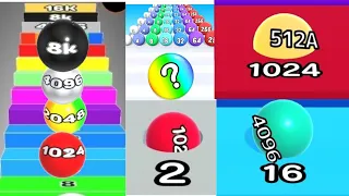 Ball Run 2048 vs Number Ball 3D Merge Games