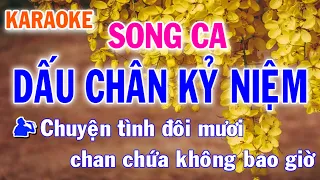 Karaoke Dấu Chân Kỷ Niệm Song Ca Nhạc Sống - Phối Mới Dễ Hát - Nhật Nguyễn