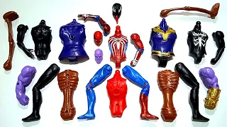 Merakit Mainan Spider-Man, Siren Head, Thanos, Venom Avengers Superhero Toys