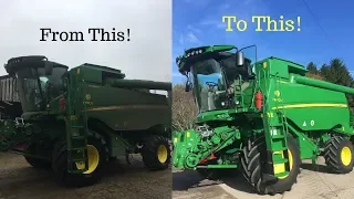 Washing The Combine! JD T670i