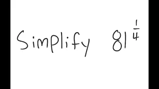 Exponents: Simplify 81^{1/4}