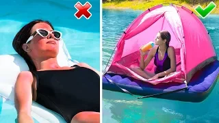 13 Beach Life Hacks / Coolest Summer Ideas!