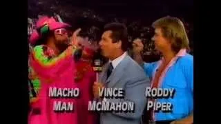 Roddy Piper, Macho Man and Vince McMahon Superstars Intro (06-08-1991)