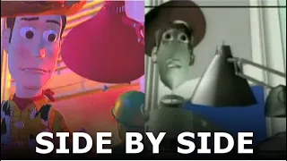 |TOY STORY| "Woody did it" scene Layout Side by Side Comparison