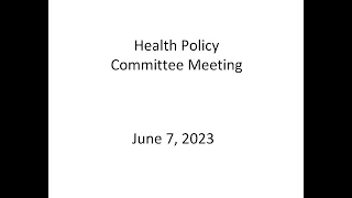 Health Policy Committee Meeting