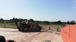 German Jagdpanther-411, Engine sound. Tankfest 2019.