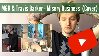 Machine Gun Kelly & Travis Barker - Misery Business Cover | Reaction!