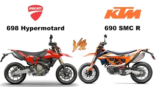 Ducati Hypermotard 698 Mono vs KTM 690 SMC R | First Impression