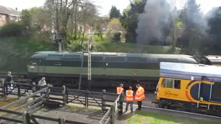 UK: Class 47 D1501 (47402 'Gateshead') departs Alresford on the Mid-Hants Railway, Watercress Line