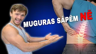 Nost ar Muguras Lejasdaļas SĀPĒM | Vingrinājumi Spēcīgai Mugurai