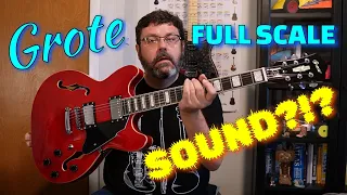 Unboxing a GROTE Full Scale Electric Guitar Semi-Hollow Body Bone Nut and thoughts