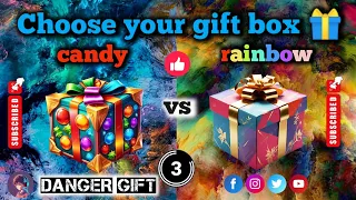 choose your gift box 🎁 || 2 gift box 🎁 chellenge || 1 good 1 bad || #candy #rainbow #viral #gift