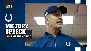 Coach Reich Victory Speech | Week 7 at 49ers