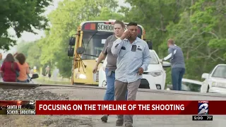 Focusing on the timeline of the shooting