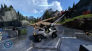 Halo Infinite - Marines taking down a phantom on Legendary