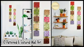 10 Textured & Patterned Wall Hanging Craft Idea|gadac diy| Home Decorating Ideas| DIY Room Decor