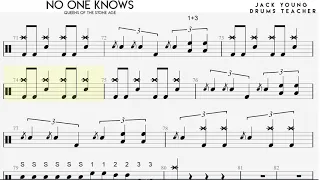 How to play no One Knows 🥁 on Drums - Trinity Rock & Pop Grade 5