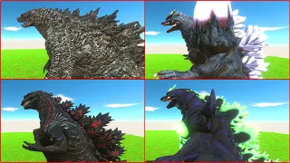 GODZILLA vs SPACE GODZILLA vs SHIN GODZILLA vs SUPER GODZILLA - Animal Revolt Battle Simulator