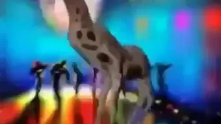 Giraffe dancing to butt