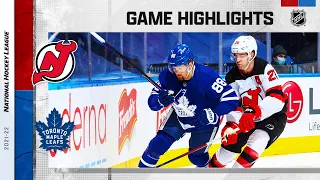 Devils @ Maple Leafs 1/31/22 | NHL Highlights