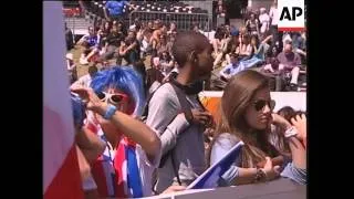 Fans arrive under Eiffel Tower to watch crucial last group game