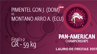 GOLD GR - 59 kg: A. MONTANO ARRO (ECU) df. J. PIMENTEL GON (DOM), 4-2