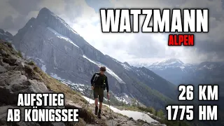 Watzmann - Aufstieg ab Königssee bis 2183 m | & Abstieg an einem Tag | Schnee | Wanderung